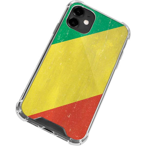Republic of the Congo Flag Distressed iPhone 12 Mini Clear Case